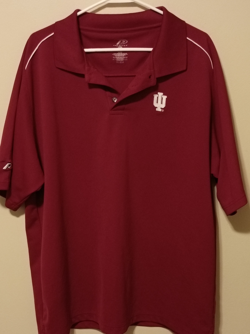 Prologue Men's Maroon Polo with IU Logo